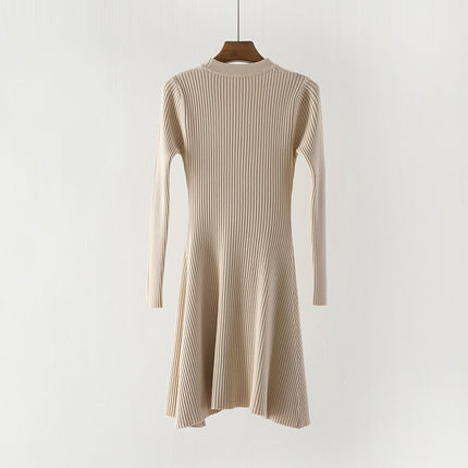 O-Neck Multicolored Sweater Dress for Women - wnkrs