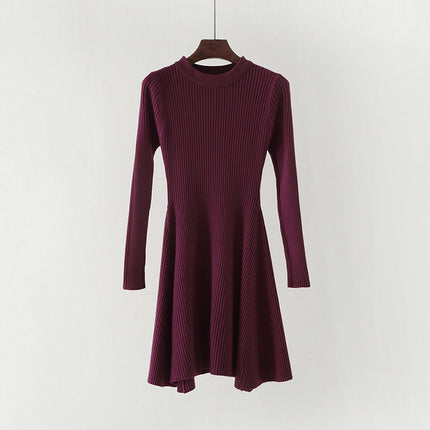 O-Neck Multicolored Sweater Dress for Women - wnkrs