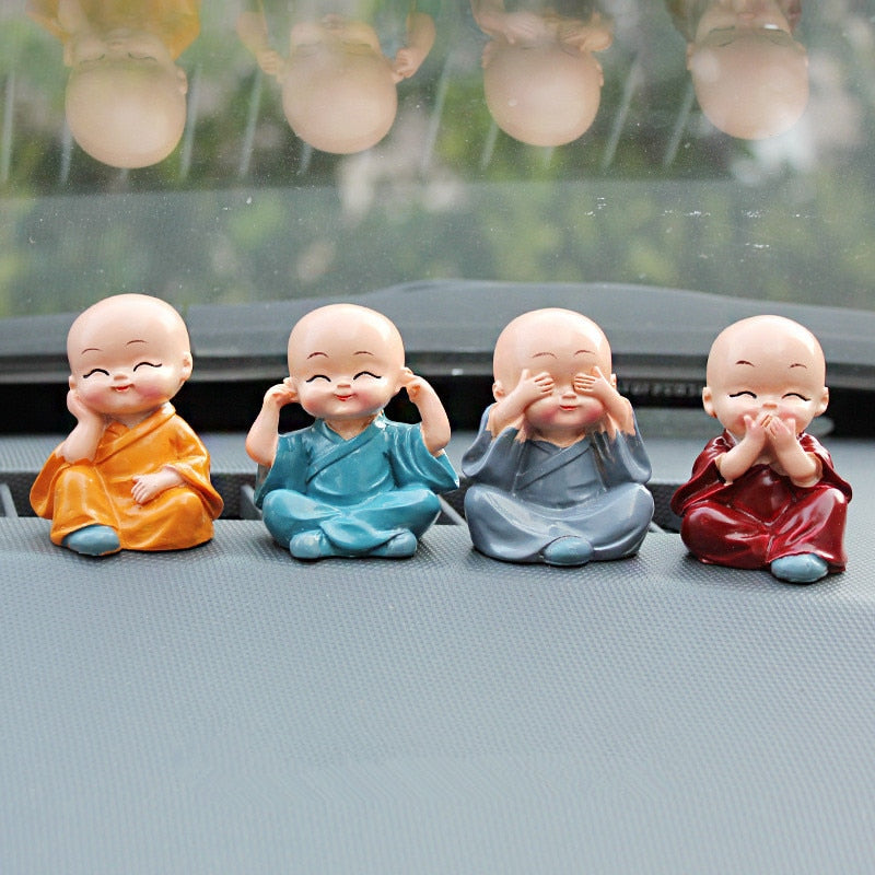 Little Monk Figurines 4 Pcs Set
