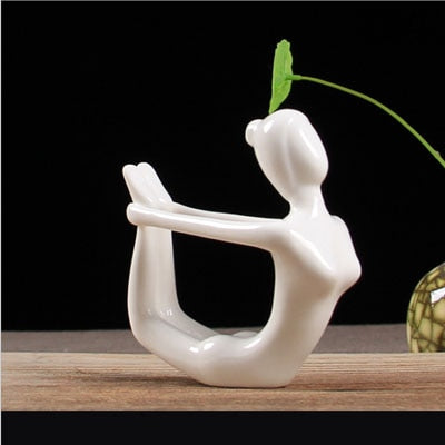 Abstract Ceramic Yoga Poses Figurine - wnkrs