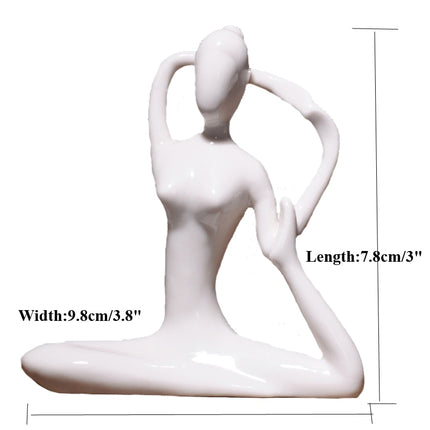 Abstract Ceramic Yoga Poses Figurine - wnkrs