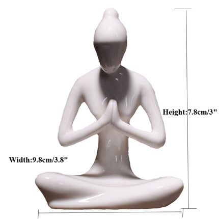 Abstract Ceramic Yoga Poses Figurine - wnkrs