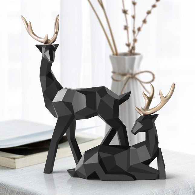 Abstract Deer Figurines Pair - wnkrs