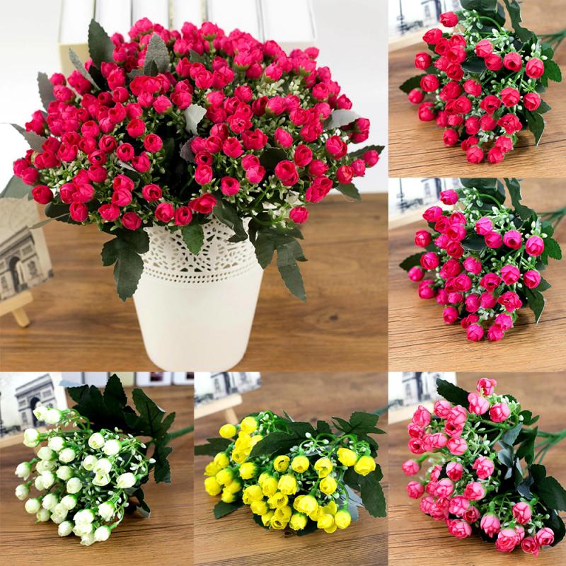 36 Heads Silk Rose Fake Artificial Flowers 