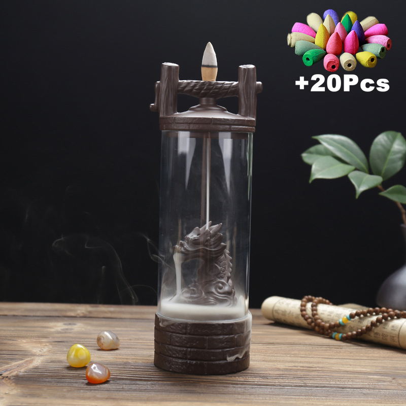 Ceramic Chinese Dragon Incense