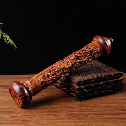 Carved Dragon Ebony Wood Incense Burner - Wnkrs