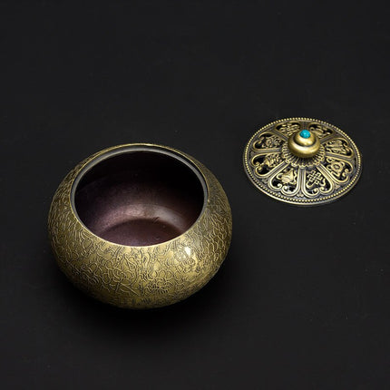 Carved Metal Incense Burner - Wnkrs