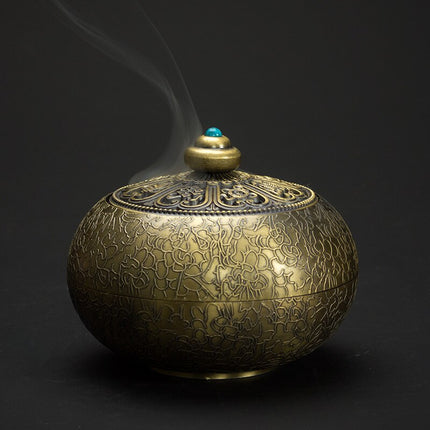 Carved Metal Incense Burner - Wnkrs