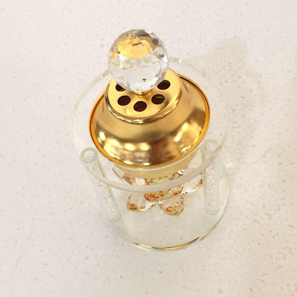 Home Decor Crystal Glass Lotus Incense  Burner - wnkrs