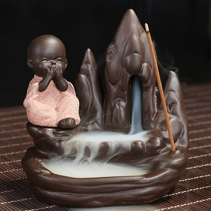 Little Monk Incense Burner with Incense Cones - Wnkrs