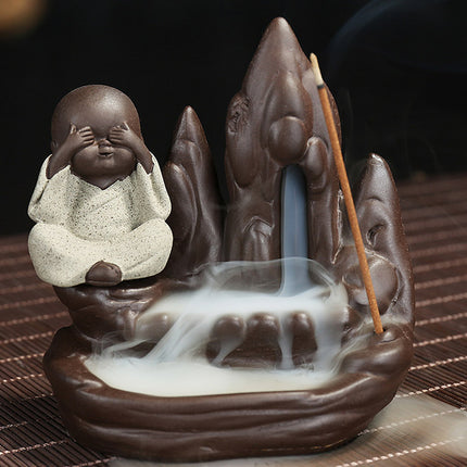 Little Monk Incense Burner with Incense Cones - Wnkrs