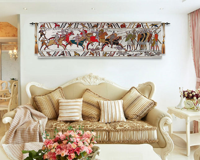 Rectangle Cotton Tapestry With Medieval Culture - wnkrs