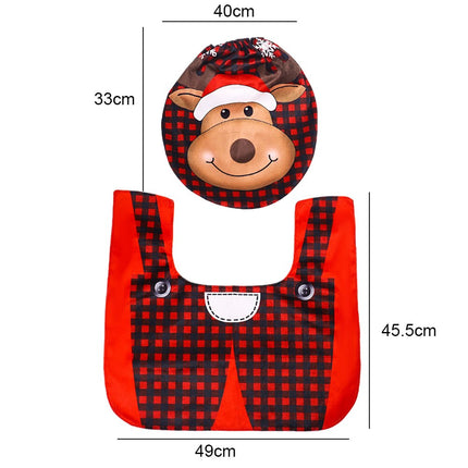 3Pcs/set Christmas Santa Toilet Seat Cover - wnkrs