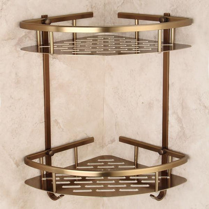 Antique Brushed Bathroom Corner Shelf - Wnkrs