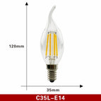 c35l-e14 / 2w / blanco cálido