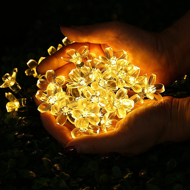 Flower Shaped Solar LED String Fairy Lights - Wnkrs