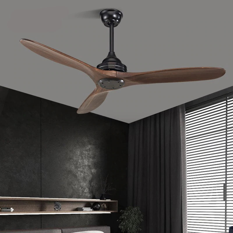 Remote Control Wooden Design Ceiling Fan