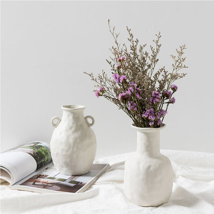 Multi-Shaped Ceramic Vase in White - wnkrs