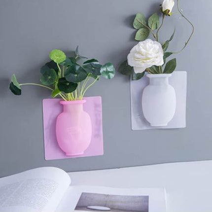 Sticky Silicone Wall Flower Vase - wnkrs