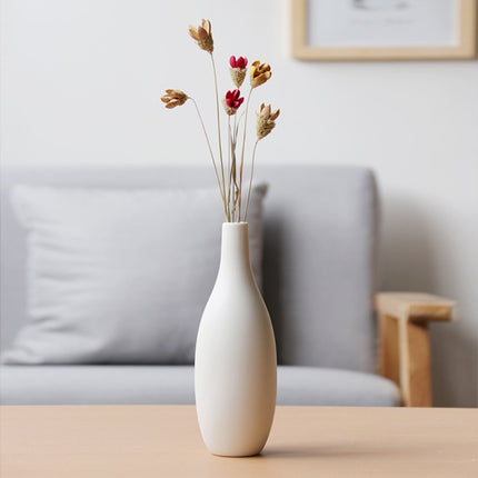 White Ceramic Flower Vase - wnkrs