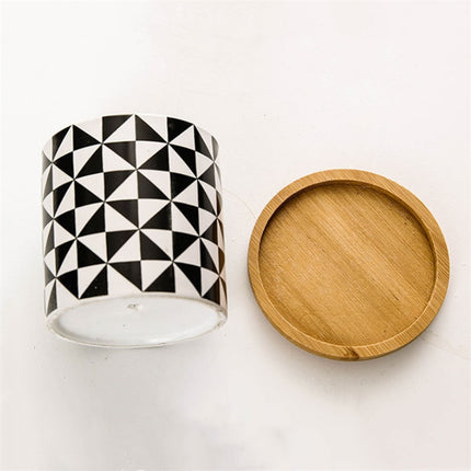 Modern Geometric Patterned Ceramic Flower Pot - wnkrs