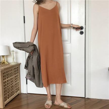 Women's Loose Sleeveless Maxi Dress - wnkrs