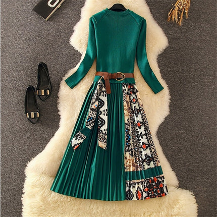Elegant Pleated Dress for Women - wnkrs