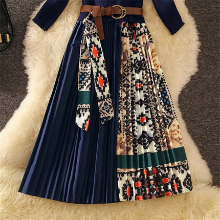 Elegant Pleated Dress for Women - wnkrs