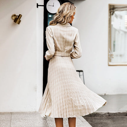 Vintage Plaid Work Dress for Women - wnkrs
