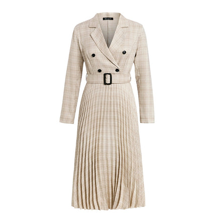 Vintage Plaid Work Dress for Women - wnkrs
