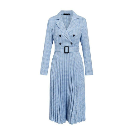 Vintage Plaid Work Dress for Women - wnkrs