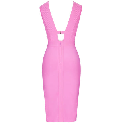 V-Neck Bodycon Women's Dress - wnkrs
