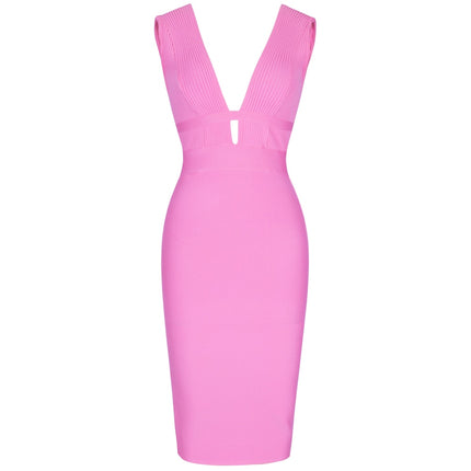 V-Neck Bodycon Women's Dress - wnkrs