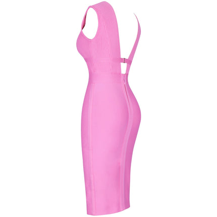 V-Neck Bodycon Women's Dress - wnkrs