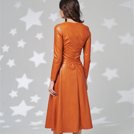 Women's Eco-Leather Belted Dress - wnkrs