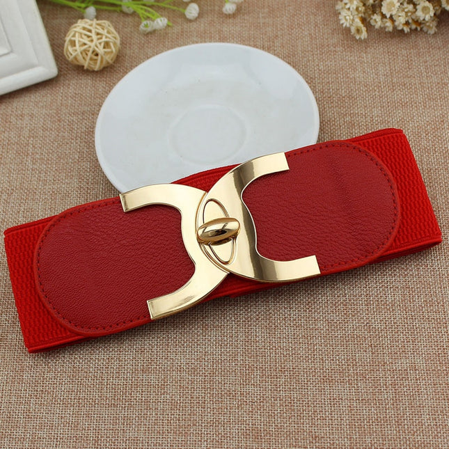 Women's Korean Style Elastic Wide Belt - Wnkrs