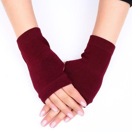 Women's Solid Color Fingerless Gloves - Wnkrs