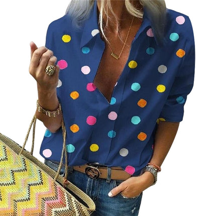 Women's Colorful Polka Dot Blouse - Wnkrs