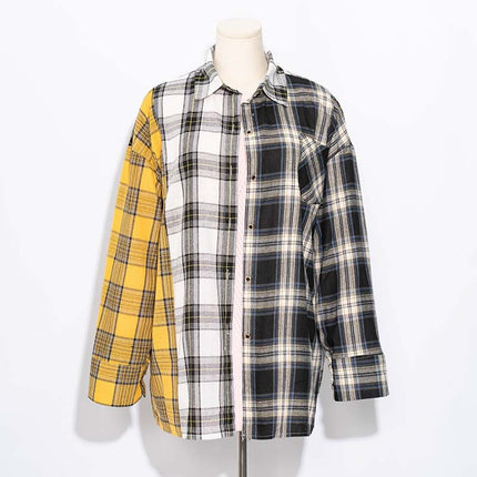 Women's Patchwork Plaid Shirt - Wnkrs