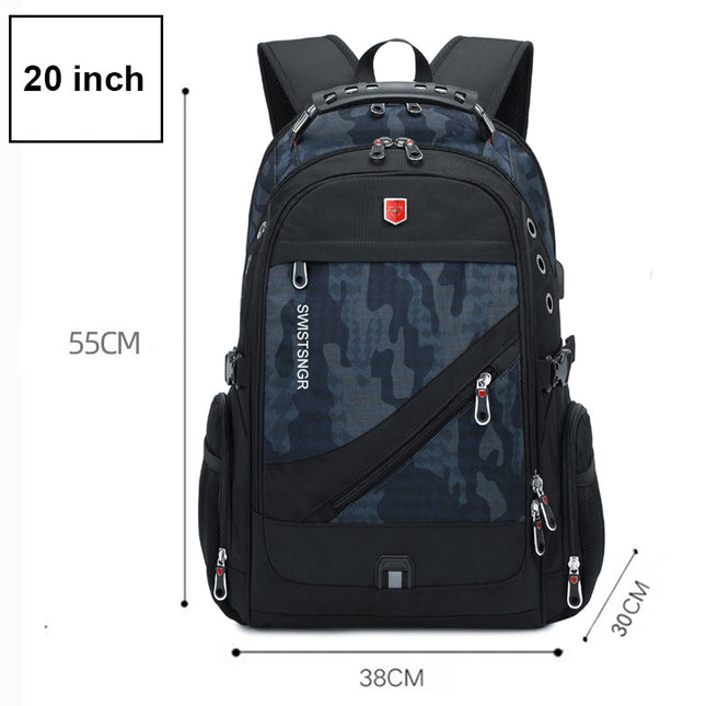 Men's Diagonal Zippper USB Backpack - Wnkrs