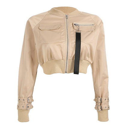 Cropped Bomber Jacket for Women - Wnkrs