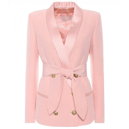 Office Multicolored Women's Blazer with Belt - Wnkrs