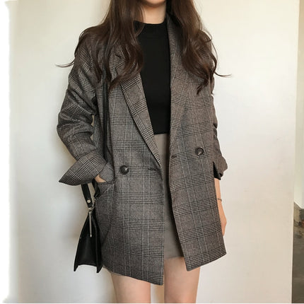 Women's Plaid Blazer - Wnkrs