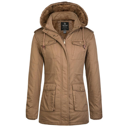 Women's Winter Parka with Removable Hood - Wnkrs