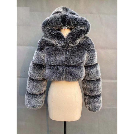 Women's  Fluffy Faux Fur Coat - Wnkrs