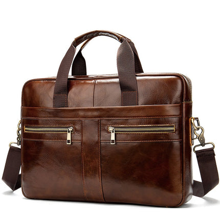 Men's Genuine Leather Briefcase - Wnkrs