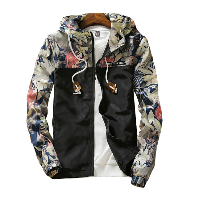 Women's Hooded Ploral Printed Down Jacket - Wnkrs