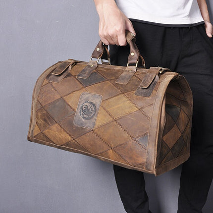 Vintage Genuine Leather Duffel Bag for Men - Wnkrs