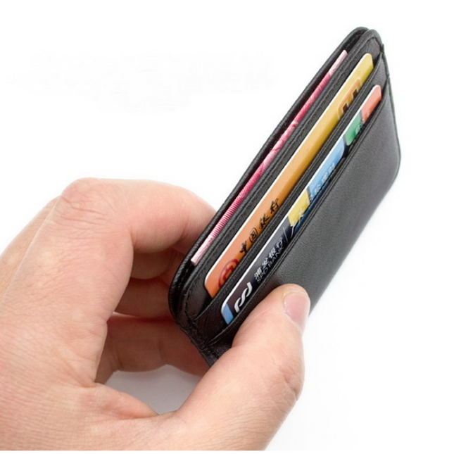 Extra Slim Leather Card Holder - Wnkrs