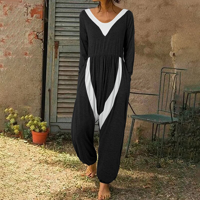 Women's Sleeveless V-neck Jumpsuit - Wnkrs